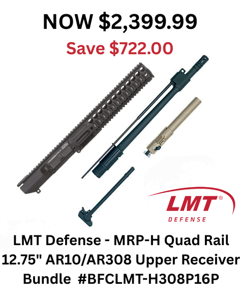 LMT Defense LMT Defense - MRP-H Quad Rail 12.75" AR10/AR308 Complete Upper Receiver Bundle  BFCLMT-H308P16P