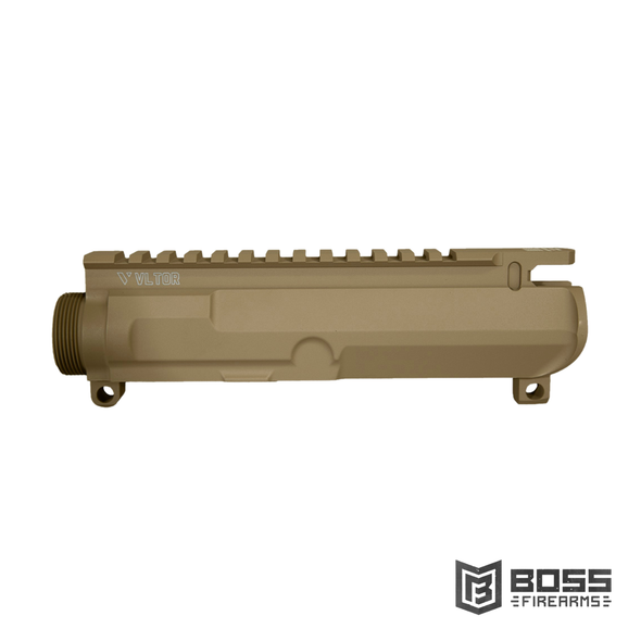 VLTOR MUR-1A Tan upper receiver showing forward assist button detail