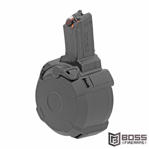 Magpul - PMAG D-50 9mm 50rd. Drum Magazine HK94/MP5 - MAG1181-BLK - 840815132226 - Boss Firearms - BossFirearms.com