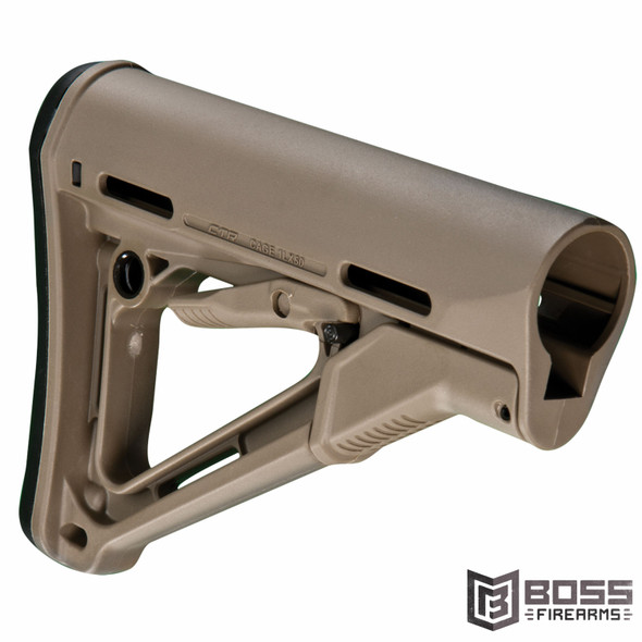 Magpul - Adjustable CTR Stock - MAG310-FDE - 873750001517 - Boss Firearms - BossFirearms.com