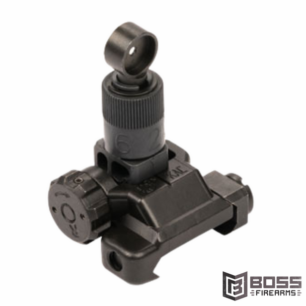 Knight's Armament - Folding Micro Rear Sight - 200 to 600 Meters - #25650 - 819064010142 - Boss Firearms - BossFirearms.com