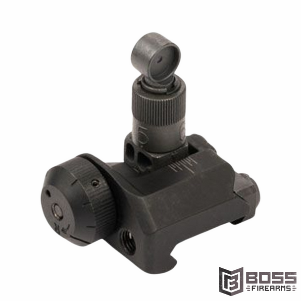 Knight's Armament - Folding Rear Sight, 200-600 Meter Adjustable - 98474 - Boss Firearms - BossFireams.com