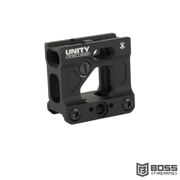 Unity Tactical Fast Micro 2.26" Optical Height Red Dot Mount FST-MICB - T1/T2 Compatible, Black Anodized Finish