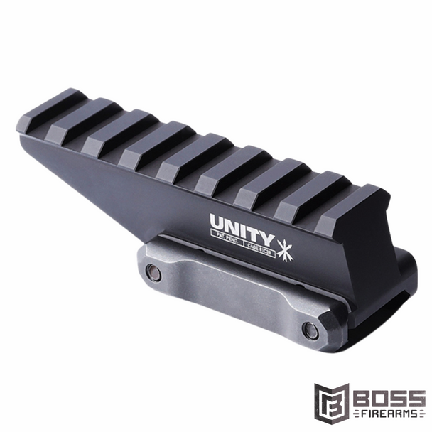 Unity Tactical Fast red dot riser. Elevates absolute co-witness to 2.26" Direct to Picatinny