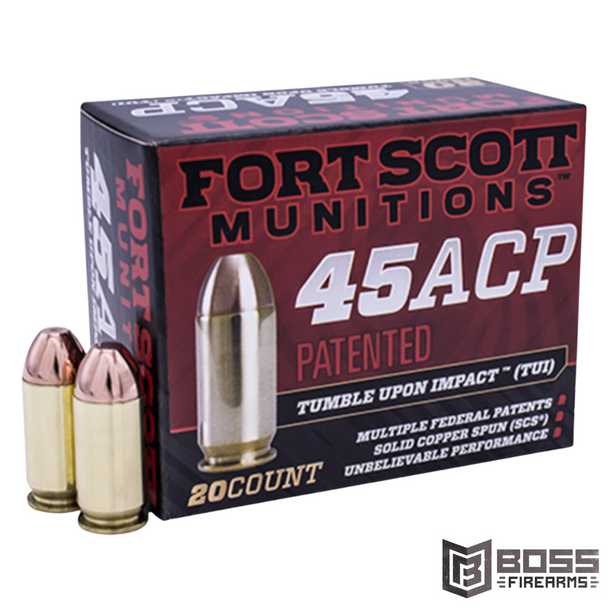 Fort Scott - .45 ACP 180 Gr TUI box of 20 - 450-180-SCV - 753677048102 - Boss Firearms - BossFirearms.com