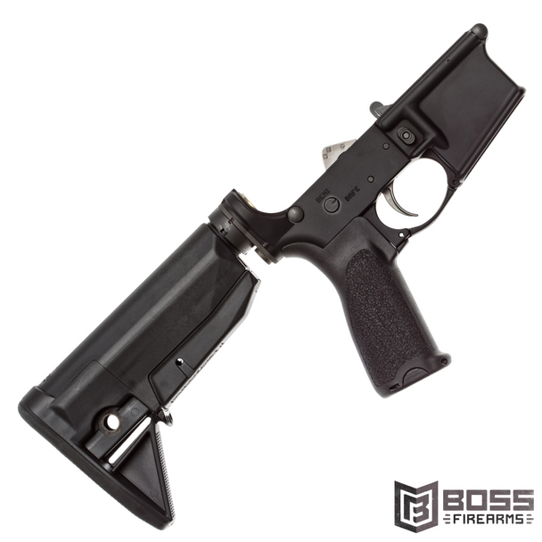 BCM - Semi-Auto Complete AR Lower Receiver 223 Rem/556 NATO - LRG-STK-MOD-0-BLK - 812526020369 - Boss Firearms - BossFirearms.com