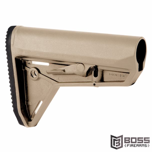 Magpul MOE SL Carbine Stock Fits AR-15, Mil-Spec FDE - MAG347-FDE - 873750002071 - Boss Firearms - BossFirearms.com