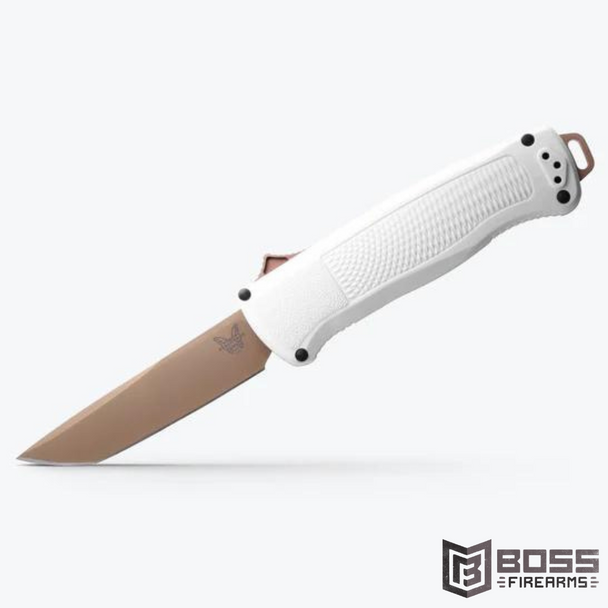 Benchmade - Shootout Tanto Blade Double-Action OTF - Cool Gray Grivory - #5370FE-02 - 610953210960 - Boss Firearms - BossFirearms.com