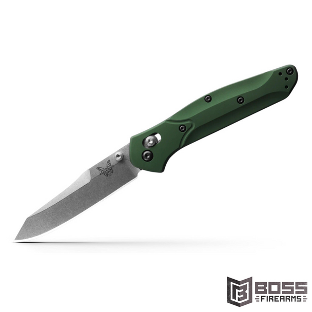 Benchmade - Osborne Green Aluminum Pocket Knife - #940 - 610953114183 - Boss Firearms - BossFirearms.com