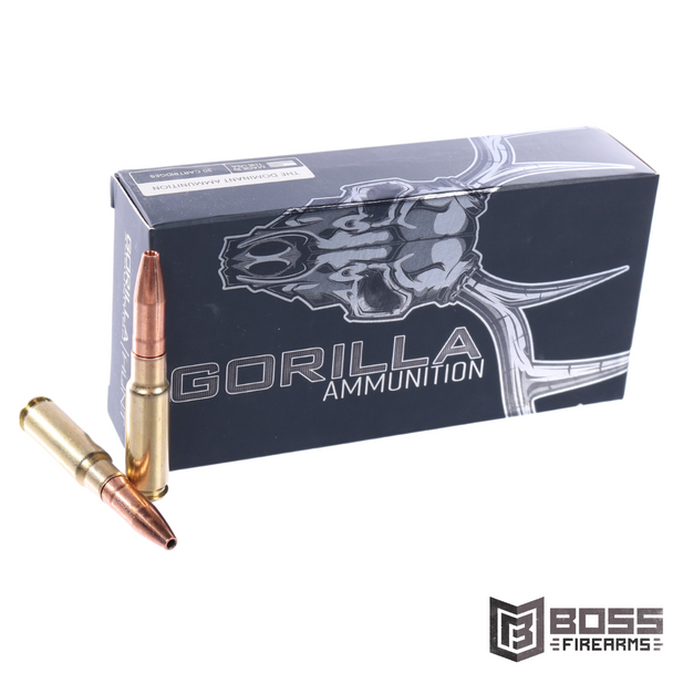 Gorilla Silverback, 8.6 Blackout, 285gr Fracturing Subsonic Hunting Ammunition - 20 Round Box - For 8" or 12" or 16" Barrel - GA86285SSB - Boss Firearms - BossFirearms.com