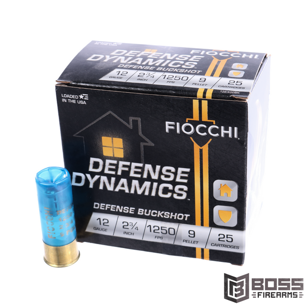 Fiocchi - Defense Dynamics Buckshot - 12 ga Shotshells - 12EX00BK - Boss Firearms - BossFirearms.com