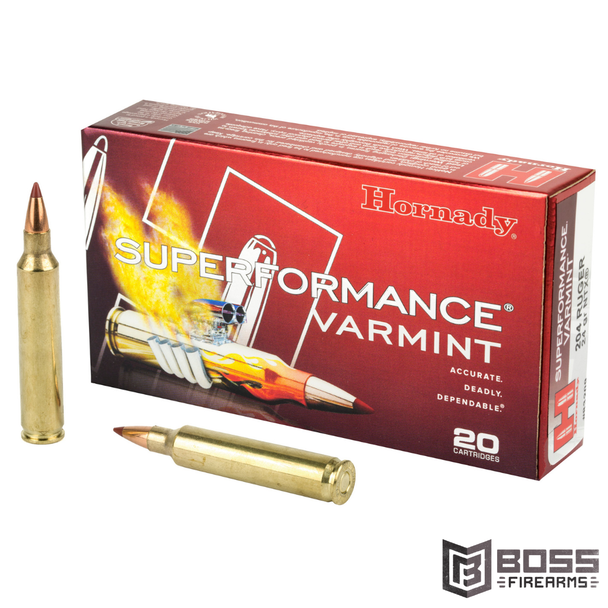 Hornady - Superformance Varmint 204 Ruger, 24 gr 20/Box - 83209 - 090255832099 - Boss Firearms - BossFirearms.com