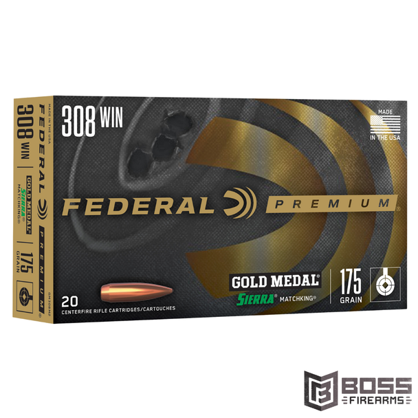 Federal Premium - Gold Medal Match 308 Win 175 Gr Boat Tail hallow 20/Box - GM308M2 - 029465091729 - Boss Firearms - BossFirearms.com