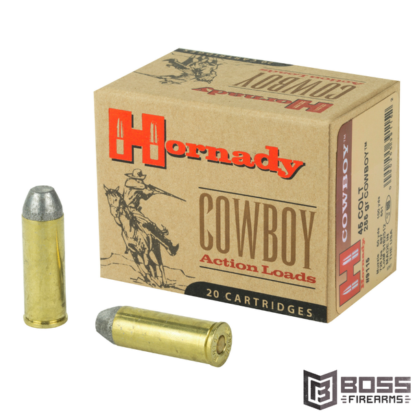 Hornady - 45 Long Colt 255gr Lead Flat Nose 20/Box - 9115 - 090255391152 - Boss Firearms