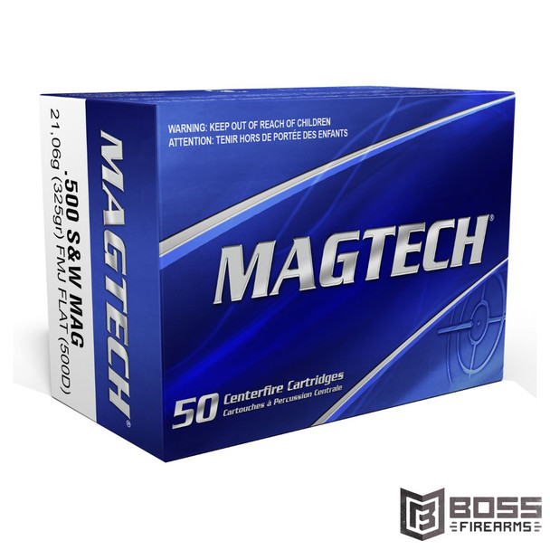 Magtech - .500 S&W Sport Shooting FMJ 325gr - 500D - 754908193417 - Boss Firearms - BossFirearms.com