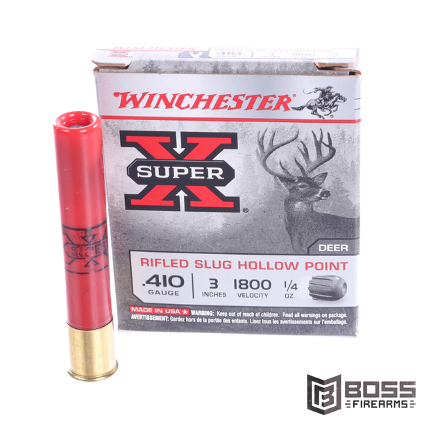 Winchester -  Super-X 410ga Slug 5/Box - X413RS5 - 020892016538 - Boss Firearms - BossFirearms.com