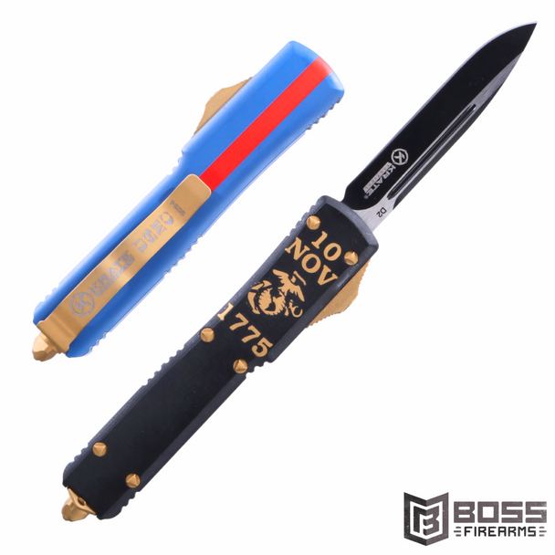 Krate - 2024 USMC Birthday OTF Knife (Single Edge) - KRT-OTF-SSNC-CNG-U0D2K - Boss Firearms - BossFirearms.com