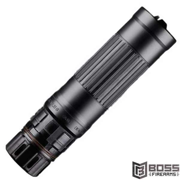 Dead Air Armament - Lazarus 6 6mm Silencer w/ Keymo Adapter & DA115 1/2-28 Keymicro 3 Prong Flash Hider- DASLZ6KMBLK - 810128162647 - Boss Firearms - BossFirearms.com
