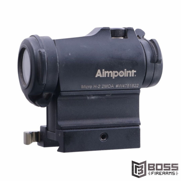 Aimpoint - Used Micro H-2 Red Dot Reflex Sight 2 MOA LRP Mount and Spacer - 200211-USED - Boss Firearms - BossFirearms.com