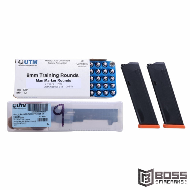 Glock - UTM G19 Gen 5 MMR/TBR Conversion Kit w/2 Mags + Ammo Bundle - 01-4110 - Boss Firearms - BossFirearms.com