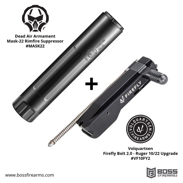Dead Air / Volquartsen Bundle - Mask-22 Rimfire Suppressor #MASK22 + Firefly Bolt 2.0 #VF10FY2