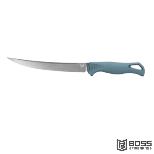 Benchmade Fishcrafter Depth Blue Santoprene 7" Trailing Point #18010