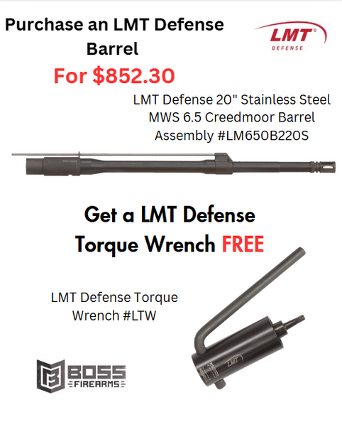 LMT Defense - Purchase the LMT 20" 6.5 Creedmoor Barrel Assembly #LM650B220S get the LMT Torque Wrench #LTW for FREE