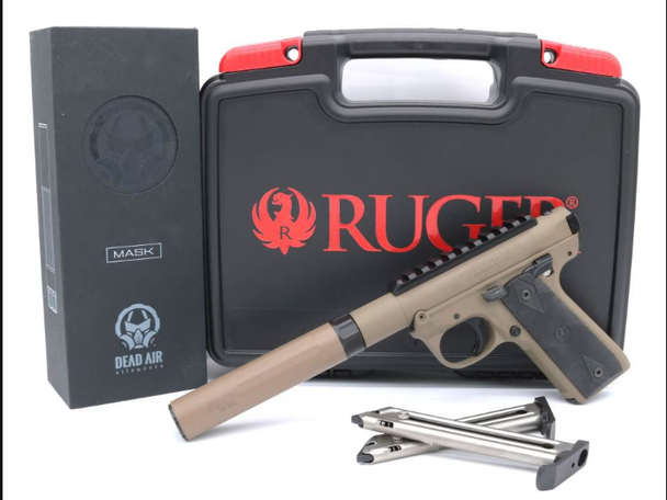 Silencer Shop Ruger Mark IV .22 LR Pistol 3" 10rd FDE DAA MASK22 40181