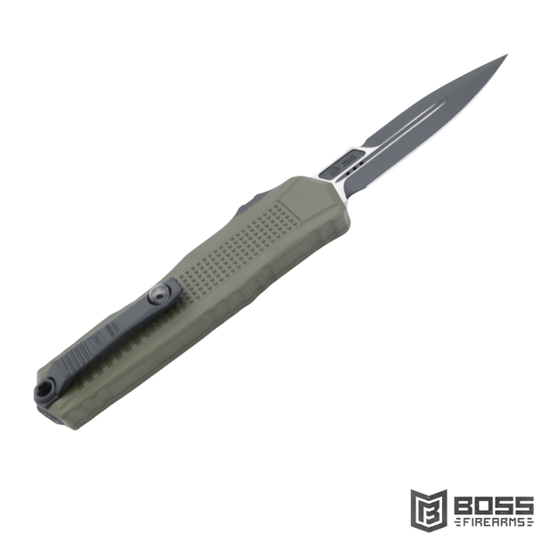 Microtech Glock bayonet black blade OD Green chassis 80-1OD