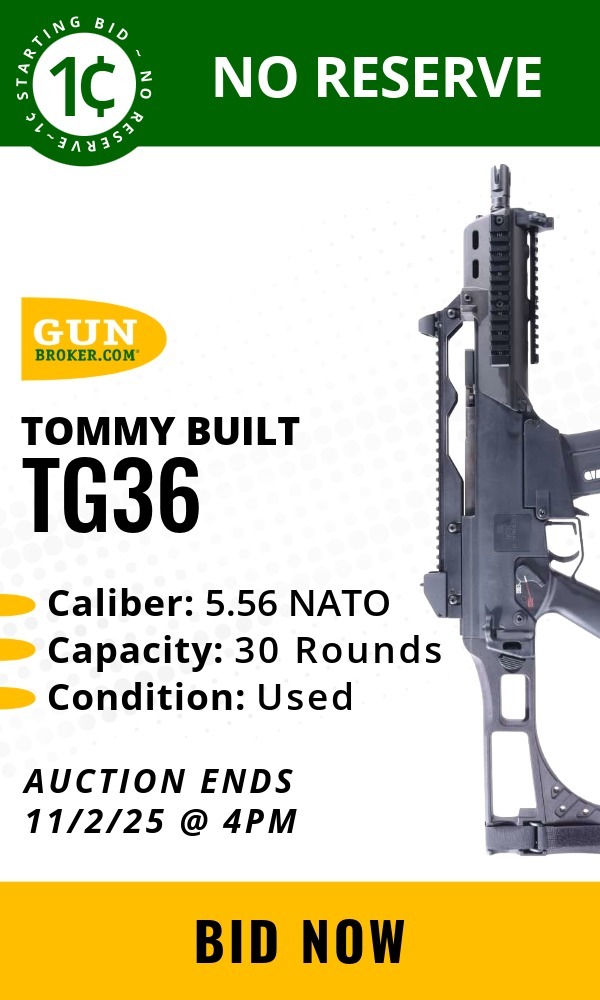 Tommy Built Tactical TG36 5.56 NATO Semi-Auto Pistol 9.5" 30rd- Used (MS)