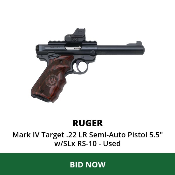Ruger Mark IV Target .22 LR Semi-Auto Pistol 5.5" w/SLx RS-10- Used (DR)