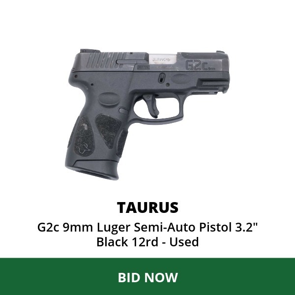 Taurus G2c 9mm Luger Semi-Auto Pistol 3.2" Black 12rd- Used (SPD)