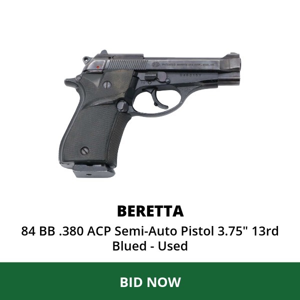 Beretta 84 BB .380 ACP Semi-Auto Pistol 3.75" 13rd Blued- Used