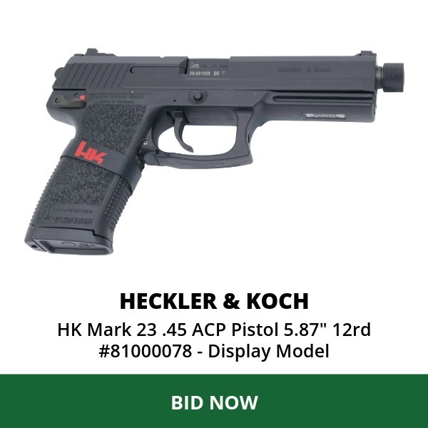 HK Heckler & Koch Mark 23 .45 ACP Pistol 5.87" 12rd 81000078- Display Model
