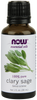 NOW 100% Pure Clary Sage (Salvia Sclarea) Essential Oil - 1 oz. Benefits: Focusing, Stimulating & Balancing.