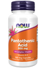 NOW Pantothenic Acid 500 mg Veg Capsules - B-Complex Vitamin
