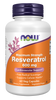 NOW Maximum Strength Resveratrol 600 mg 60 Veg Capsules