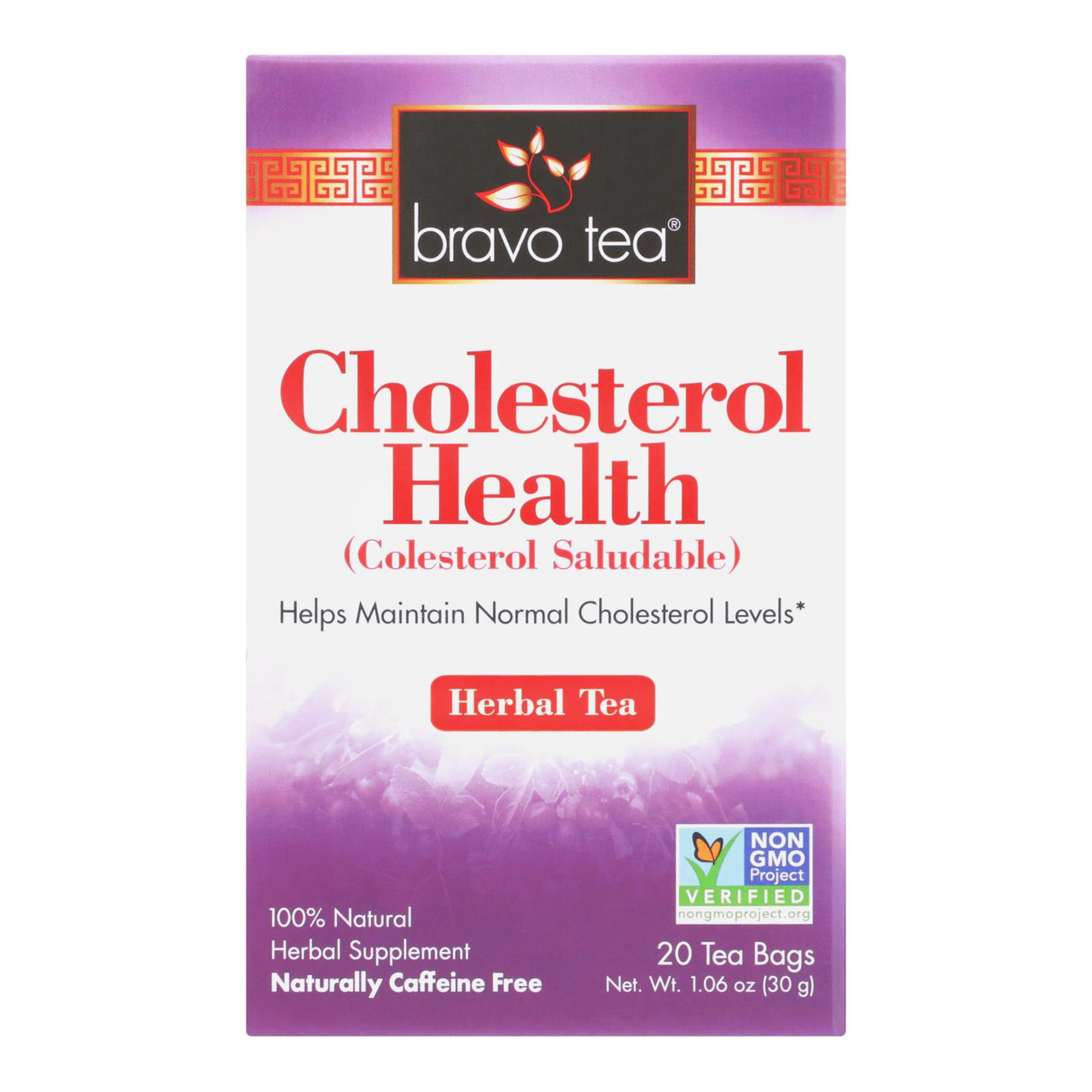 Bravo Teas Cholesterol Health Tea (1 Box with 20 Tea Bags)