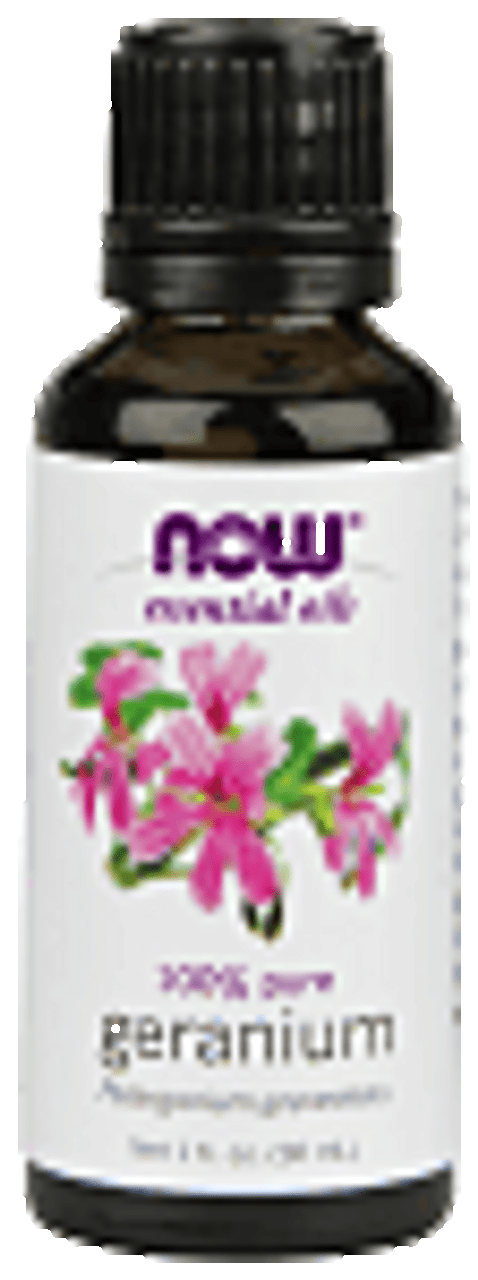 NOW 100% Pure Geranium (Pelargonium Graveolens) Essential Oil - 1 oz. Benefits: Purifying, Soothing & Normalizing