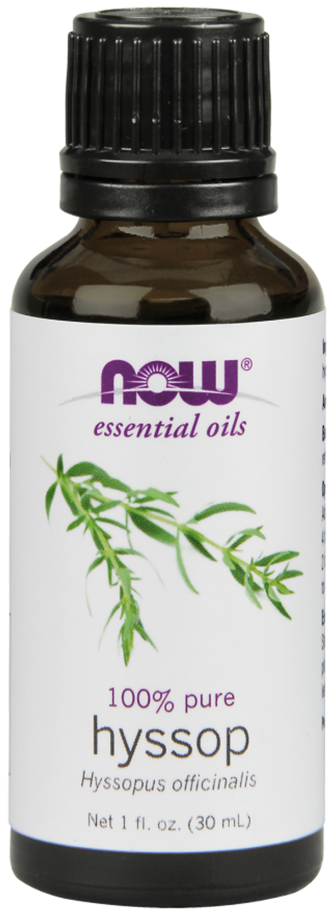 NOW 100% Pure Hyssop (Hyssopus Officinalis) Essential Oil - 1 oz. Benefits: Clarifying, Refreshing and Purifying.