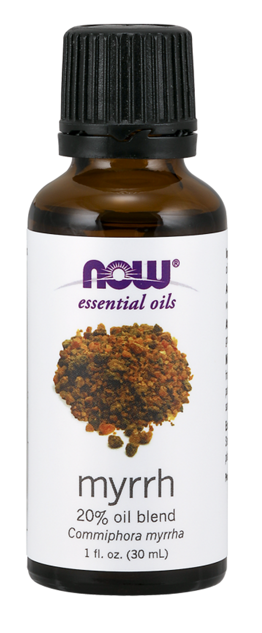 NOW 100% Pure & Natural Myrrh Oil 20% Essential Oil Blend (Commiphora Myrrha) - Benefits: Focusing, Grounding & Meditative.