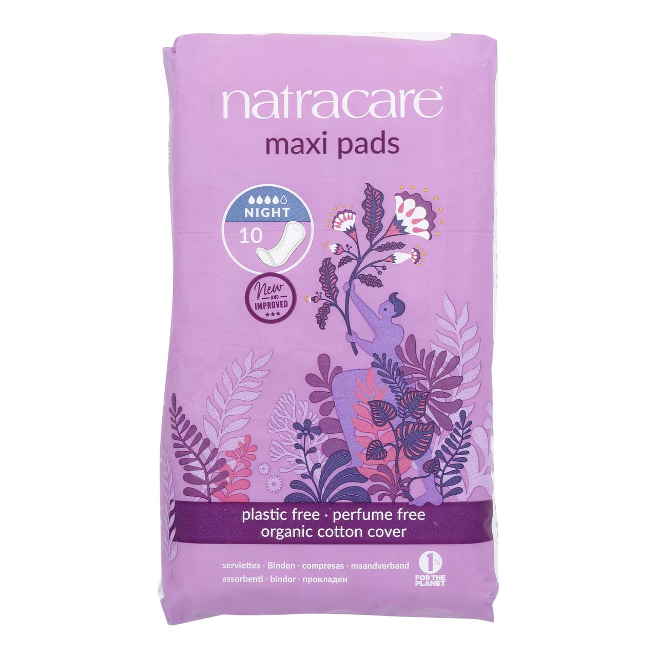 Natracare Natural Night Time Pads - 10 Pack