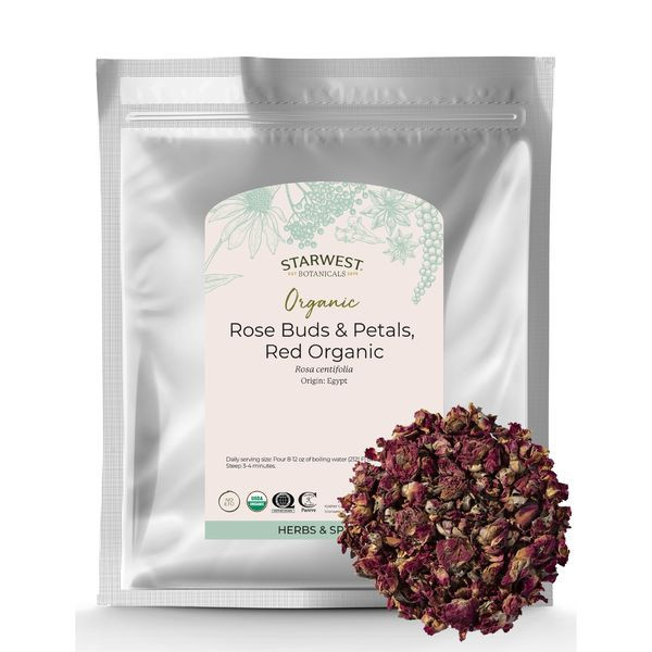 Red Rose Buds & Petals Organic — Rosa spp. — Starwest Botanicals