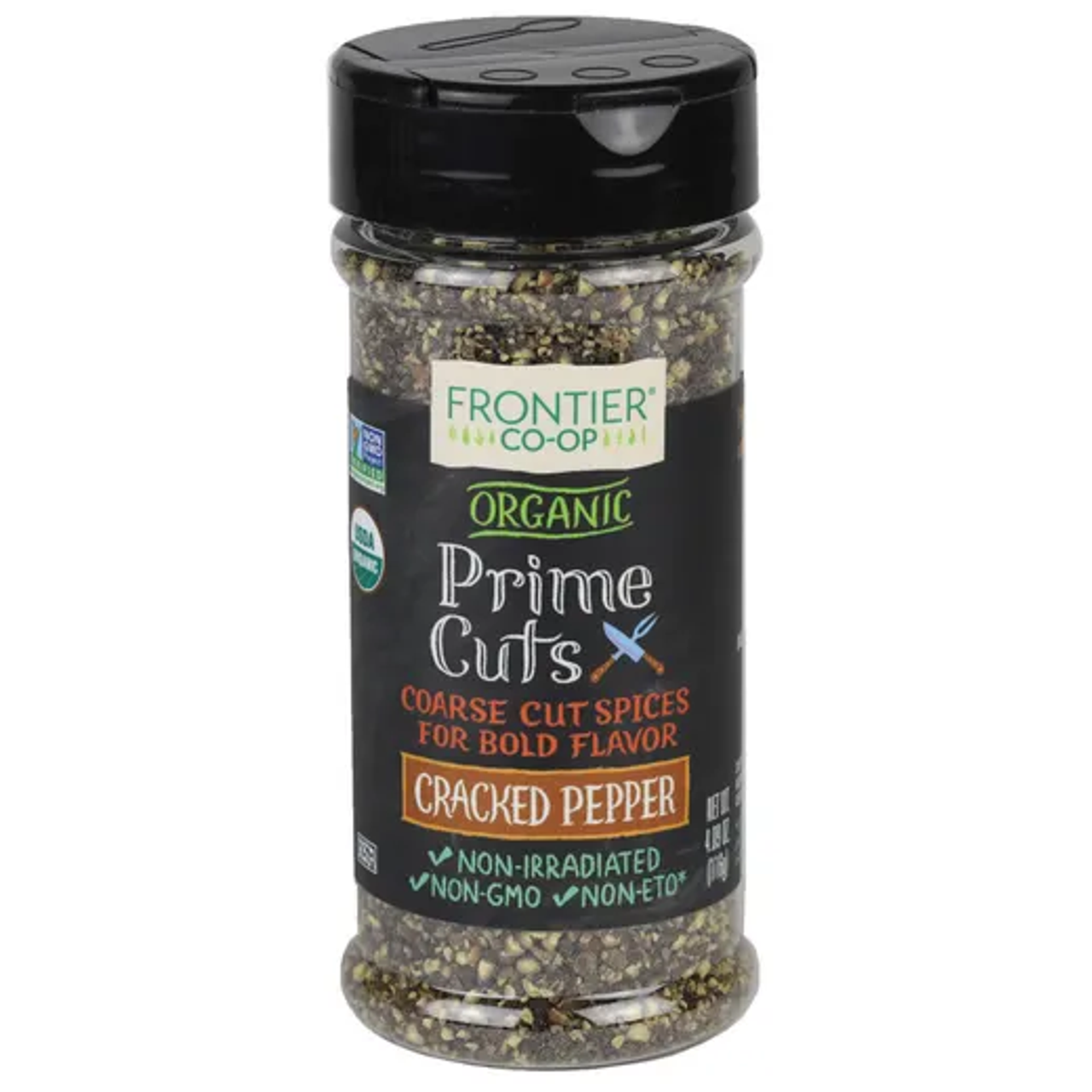 Frontier Co-op Prime Cuts Cracked Pepper, Organic 4.09 oz.
