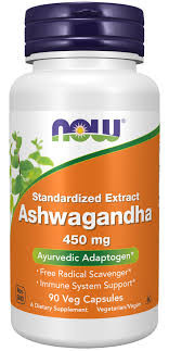 NOW Ashwagandha Standardized Extract 450 mg 90 Veg Capsules