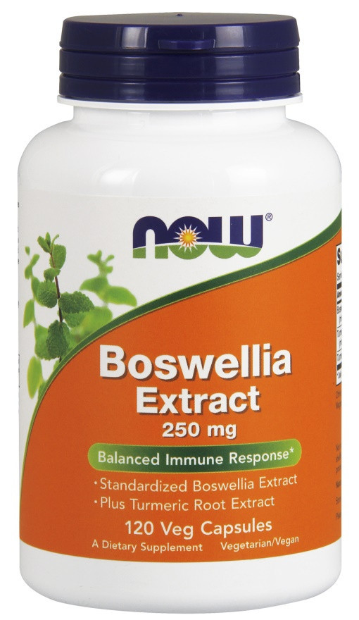 NOW Boswellia Extract 250 mg 120 Veg Capsules (With Turmeric Root)