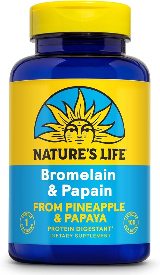 Nature's Life Bromelain & Papain 100 Vegetarian Capsules