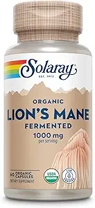 Solaray Organic Lion's Mane Fermented 1000 mg 60 Organic Capsules