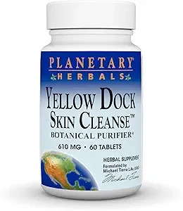 Planetary Herbals Yellow Dock Skin Cleanse 610 mg 6o Tablets