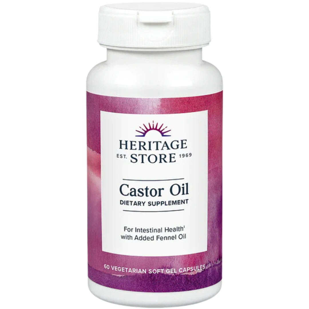 Formulated with the nutrient-rich oil extracted from castor beans, our Castor Oil capsules may help support healthy elimination and cleansing of your digestive tract.

